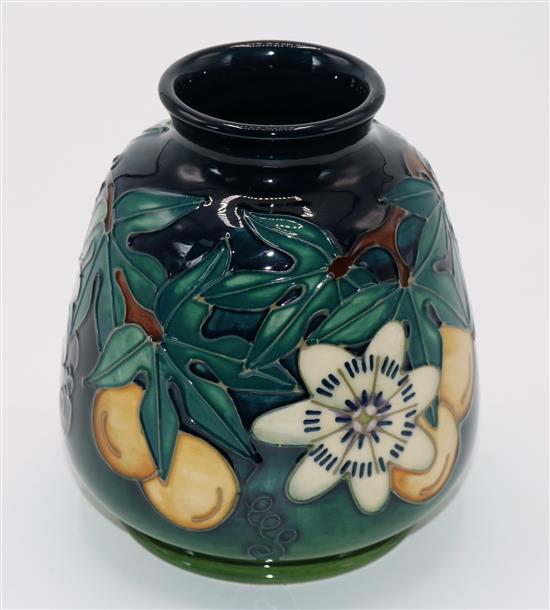 A Moorcroft Passion flower vase